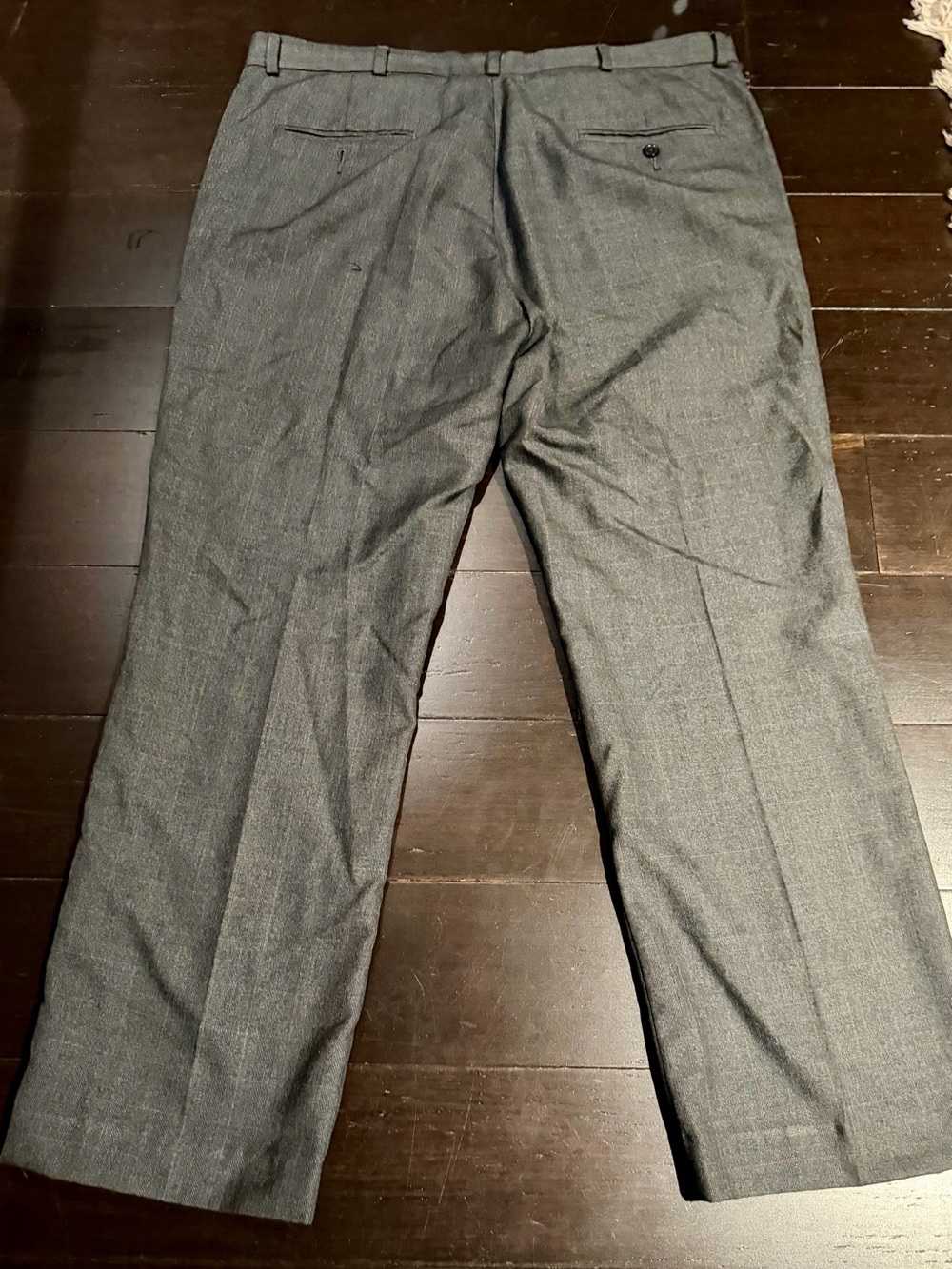 Stafford Men's Dress Pants in Gray - Classic Flat Front